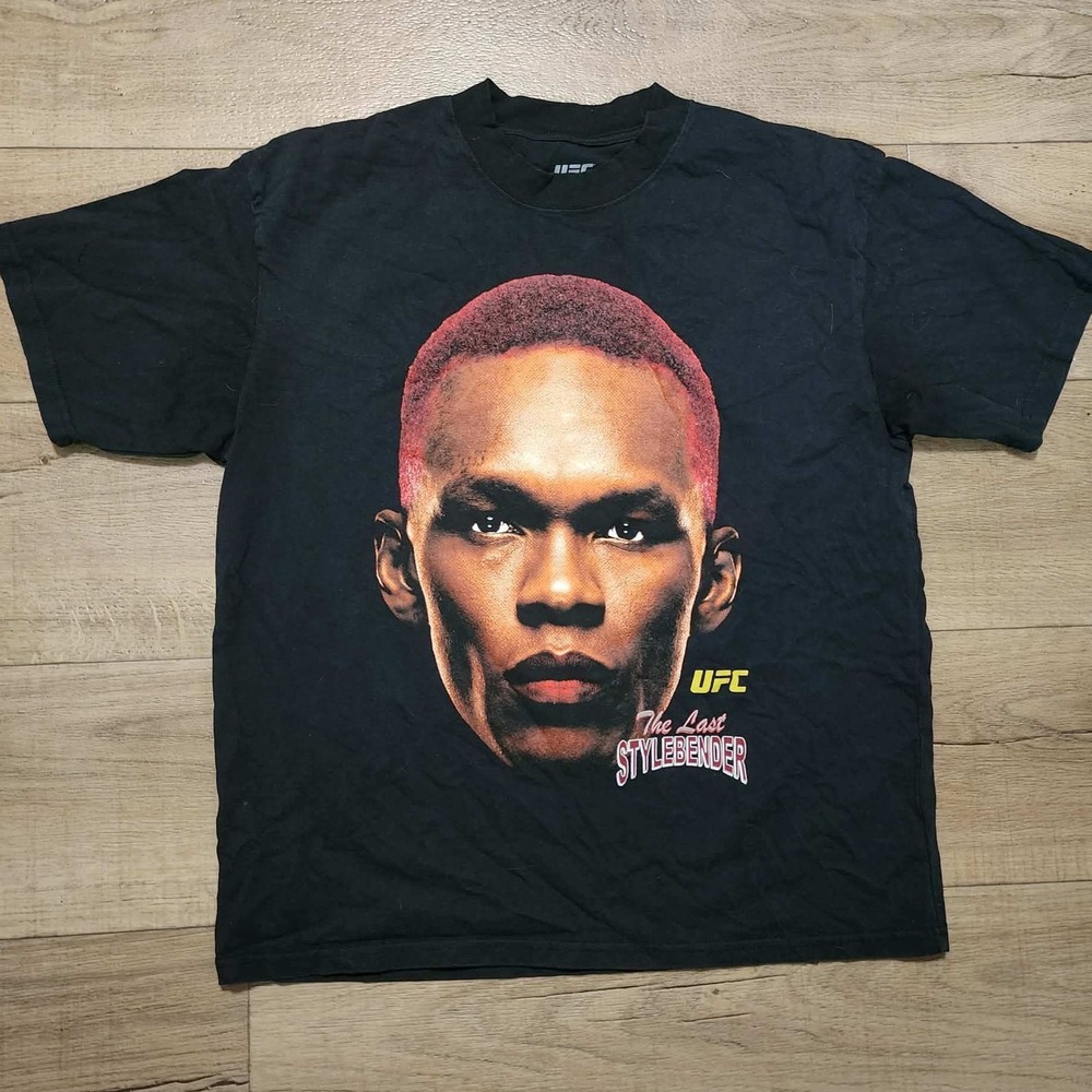 UFC Israel Adesanya The Last Stylebender Black Graphic T-Shirt Mens Medium MMA